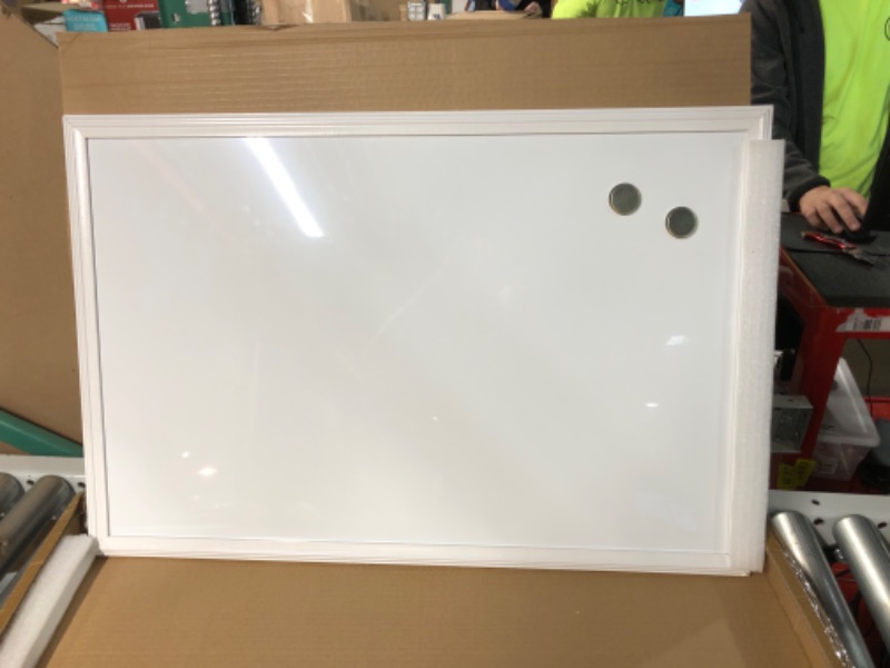 Photo 2 of **USED**U Brands Magnetic Dry Erase Board, 20 x 30 Inches, White Wood Frame (2071U00-01) 20'' x 30''