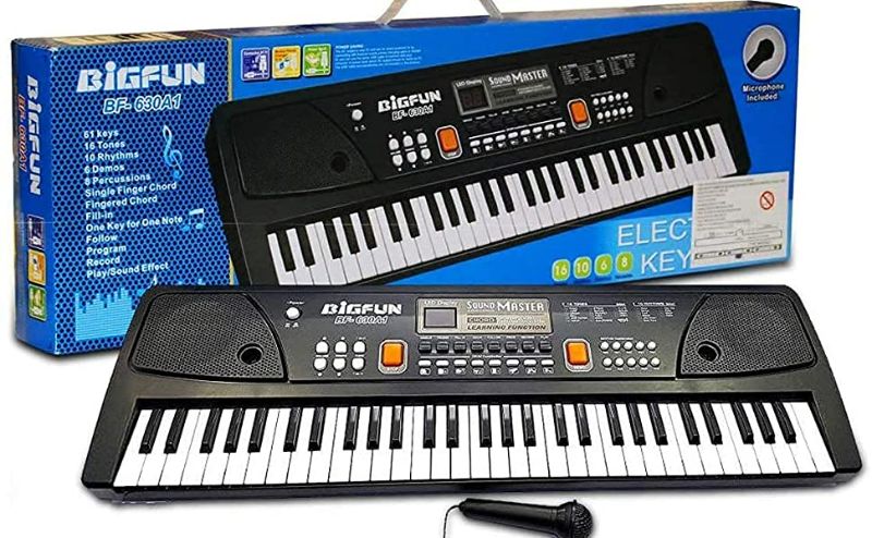 Photo 1 of BIGFUN Kids Piano Keyboard 37 Keys Portable Electronic Musical Instrument (Black)