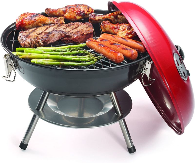 Photo 1 of (READ NOTES) Cuisinart CCG-190RB Charcoal Grill - Red/Black 14.6"D x 14"W x 15"H

