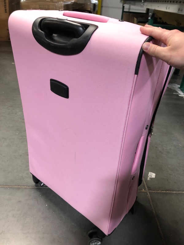 Photo 1 of (READ NOTES) Rockland 5pc Luggage Set - Pink Leopard 13 x 10 x 20 inches
