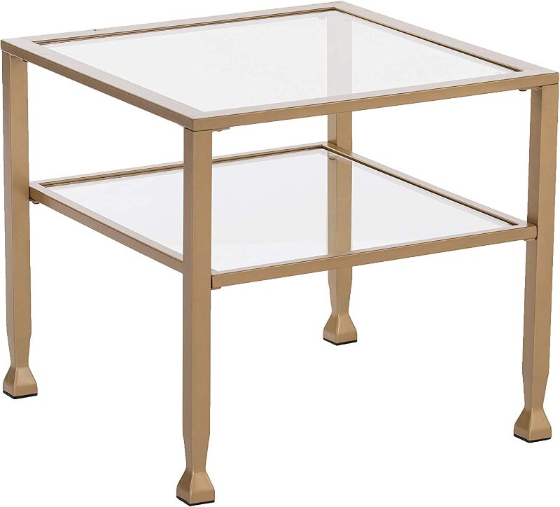 Photo 1 of (READ NOTES) Jumpluff Gold Metal and Glass Bunching Cocktail Table, Transitional, Soft Gold