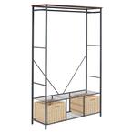 Photo 1 of **SEE NOTES** VECELO Garment Heavy-Duty Coat Rack Black Metal Freestanding 2 Storage Baskets