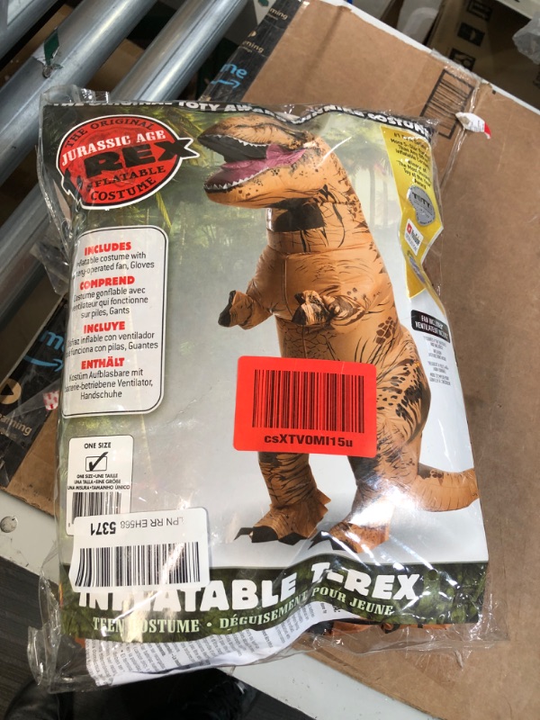 Photo 3 of Universal Studios BuySeasons Jurassic World 2 Inflatable T-Rex Teen Costume44 Medium - UNABLE TO TEST, SEEMS NEW