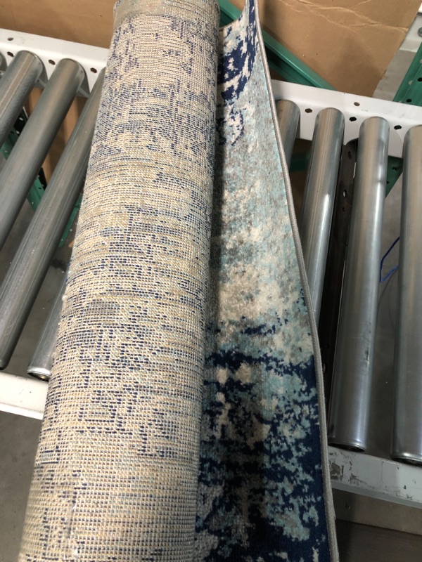 Photo 1 of Abbie & Allie Rugs Traver Navy 2'7" x 10'3" Runner Area Rug - SEEMS NEW