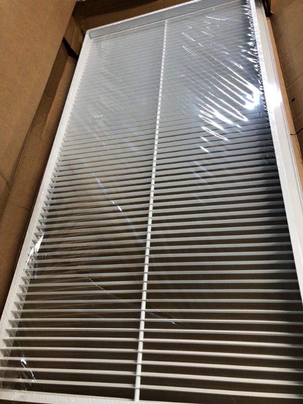 Photo 2 of 24" X 48" Aluminum Return Filter Grille - Easy Airflow - Linear Bar Grilles [Outer Dimensions: 25.75w X 49.75h] 24 X 48