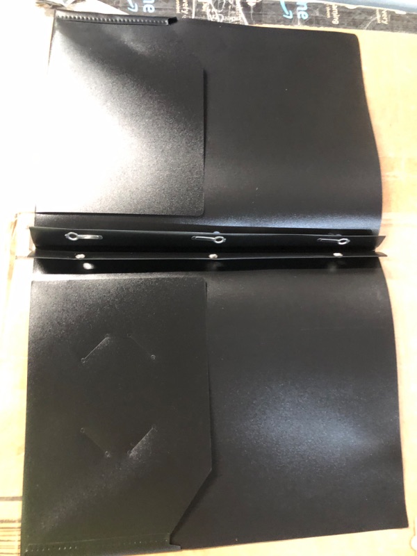 Photo 2 of Comix 25 Pack Heavy Duty Black Plastic Folders, 2 Pocket Folders with Prongs, Poly File Plastics Bulk Folders with Fasteners (Black)
