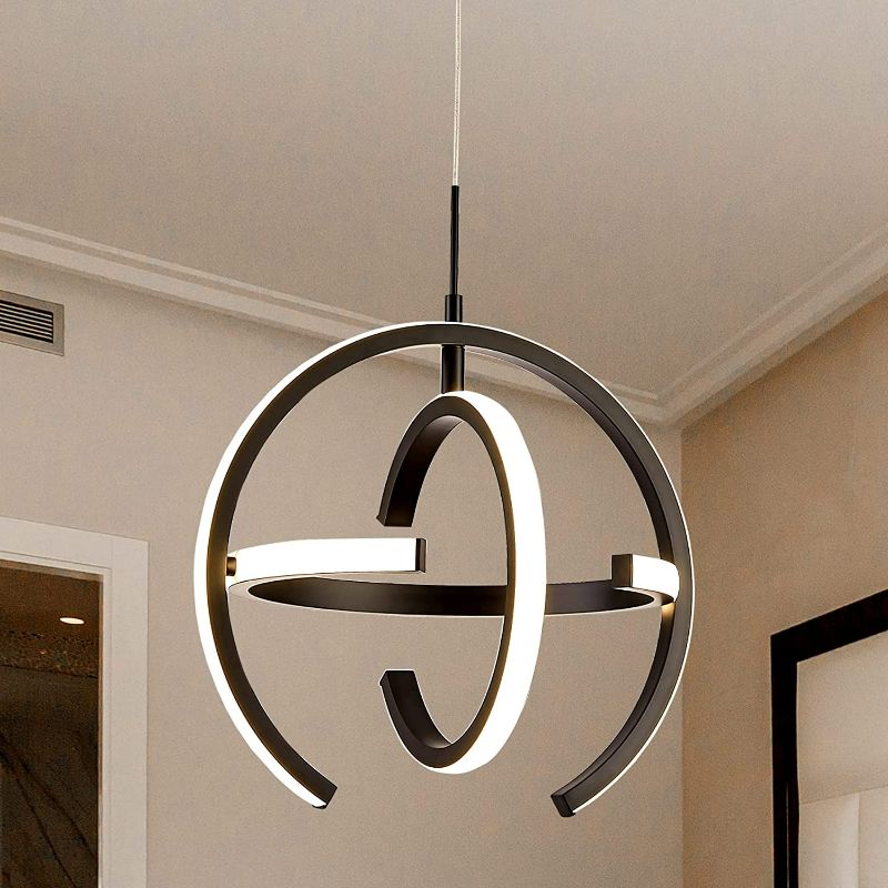 Photo 1 of Kinglong Black Modern LED Chandelier, Globe Pendant Light - UNABLE TO TEST 