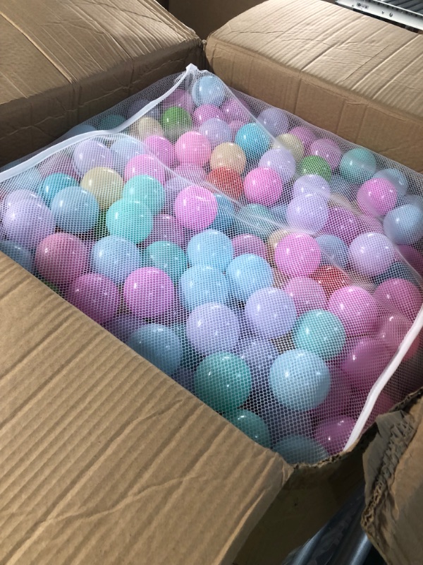 Photo 2 of Amazon Basics BPA Free Crush-Proof Plastic Ball Pit Balls with Storage Bag