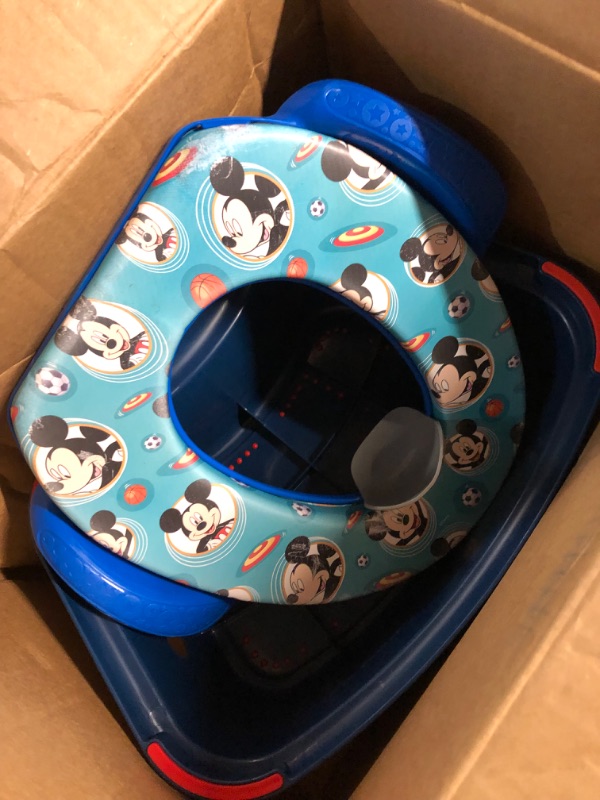 Photo 3 of Disney Mickey Mouse 2 Piece Sports Essential Potty Training Set - Soft Potty Seat, Step Stool