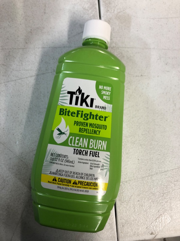 Photo 2 of 32oz Clean Burn BiteFighter Torch Fuel -TIKI