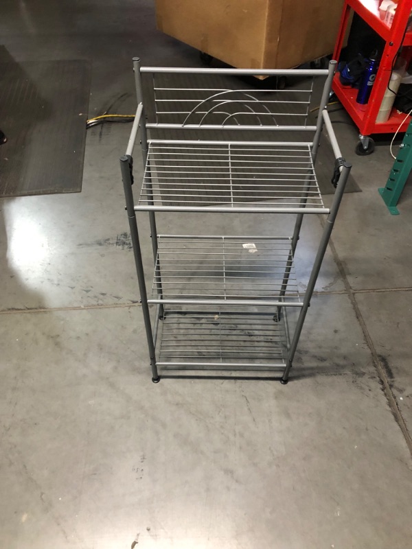 Photo 2 of ***MINOR DAMAGE - SEE NOTES*** MallBoo 3-Tier Metal Freestanding Storage Shelf (Grey)