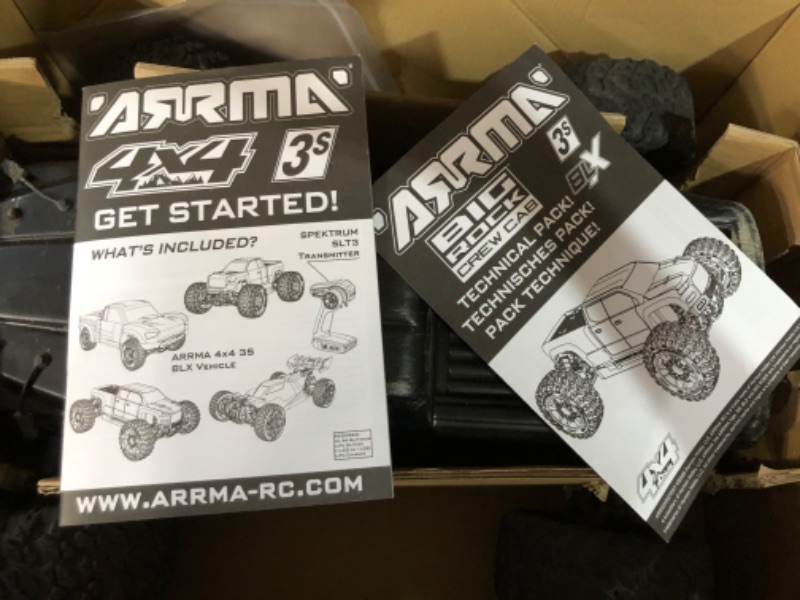 Photo 3 of [USED] ARRMA 1/10 Big Rock 4X4 V3 3S BLX Brushless Monster RC Truck 