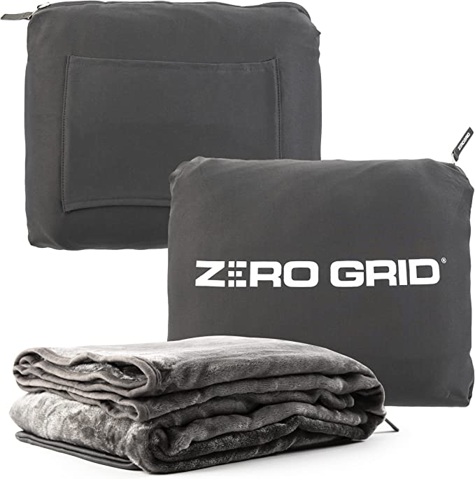 Photo 1 of [USED] Zero Grid Premium Lightweight Travel Blanket - Gray