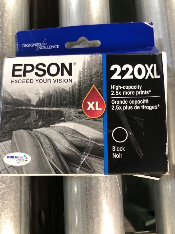 Photo 1 of EPSON T220 DURABrite Ultra -Ink High Capacity Black -Cartridge (T220XL120-S) for Select Epson Expression and Workforce Printers Black Ink