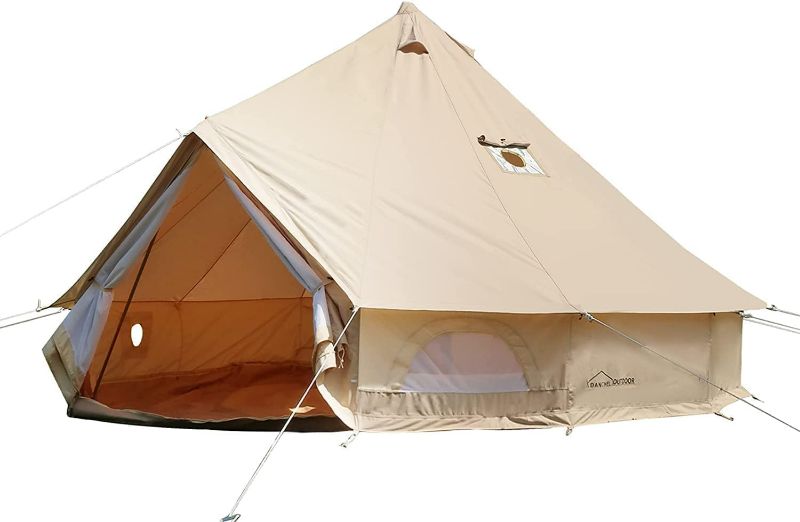 Photo 1 of **SEE NOTES**
DANCHEL OUTDOOR B5 Pro Canvas Bell Tents w/ 2 Stove Jacks for 4 Season Family Camping, Waterproof Luxury Glamping Yurts Tent