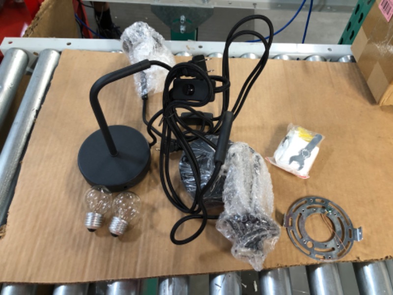 Photo 1 of ***POSSIBLE MISSING PARTS*** BOKT Black Globe Glass Wall Sconce Lamp with Clear Lampshade