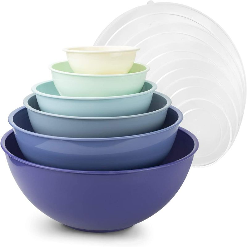 Photo 1 of ***DAMAGED - SEE NOTES*** COOK WITH COLOR Mixing Bowls with TPR Lids - 12 Piece