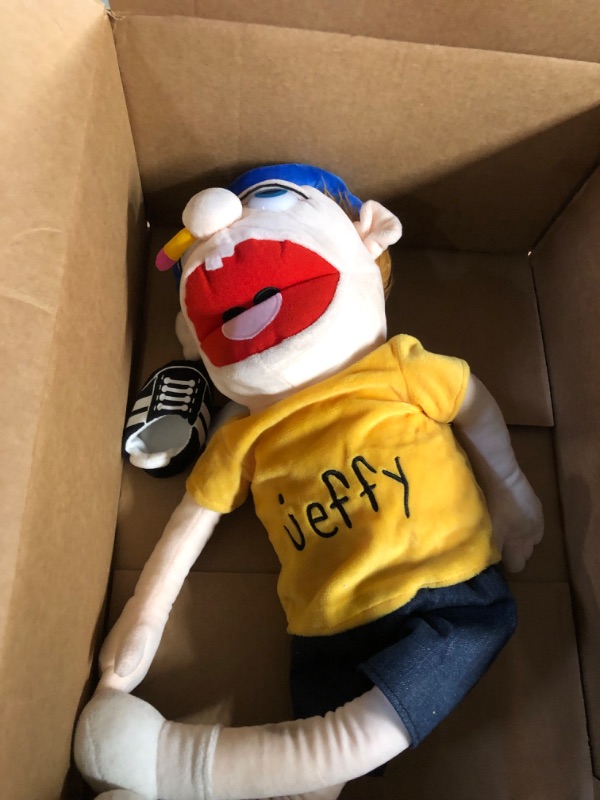 Photo 2 of Jeffy Puppet Hand Puppet Plushie Toy 24inch Tall Funny Puppet's Toy with Working Mouth