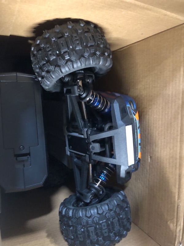 Photo 2 of HYPER GO H16DR 1:16 Scale Ready to Run 4X4 Fast Remote Control Car, High Speed Jump RC Monster Truck, Off Road RC Cars, 4WD All Terrain RTR RC Truck with 2 LiPo Batteries for Boys and Adults