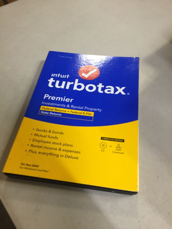 Photo 2 of [Old Version] TurboTax Premier 2020 Desktop Tax Software, Federal and State Returns + Federal E-file [Amazon Exclusive] [PC/Mac Disc]
