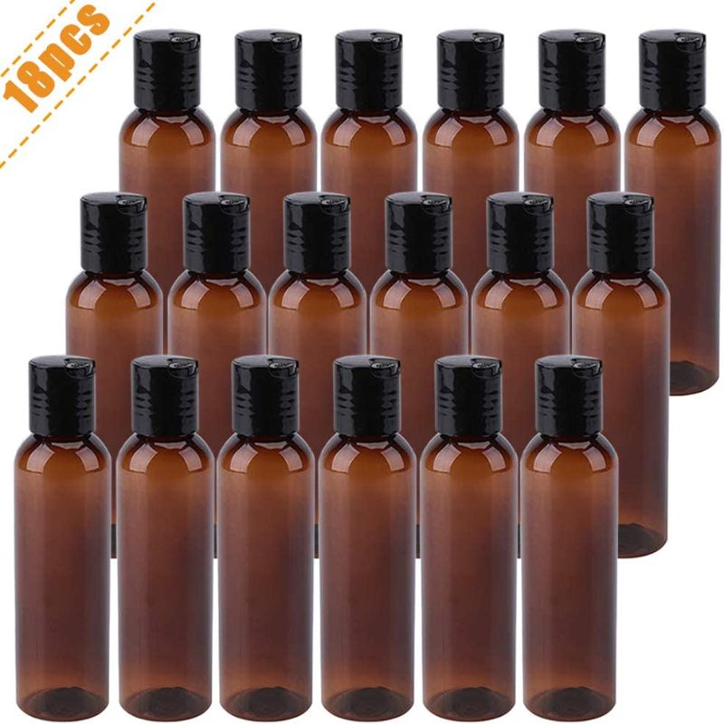 Photo 1 of 18 Pack 4oz Plastic Squeeze Bottles with Disc Top Flip Cap