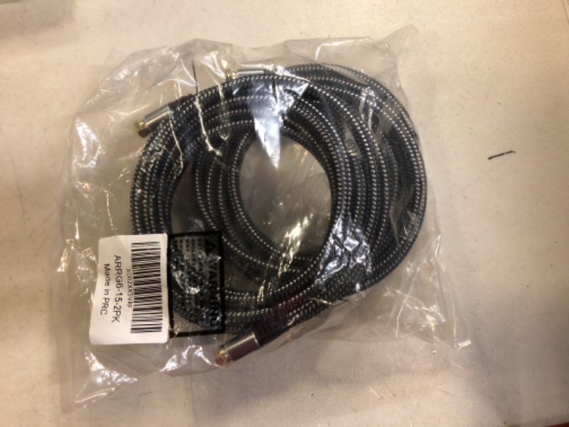 Photo 2 of Coaxial Cable 15 ft-2 Pack