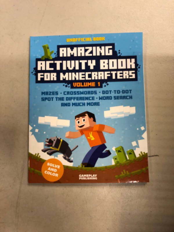 Photo 2 of Amazing Activity Book for Minecrafters : Puzzles, Mazes, Dot-to-Dot, Spot the Difference, Crosswords, Maths, Word Search and More (Unofficial Book)
