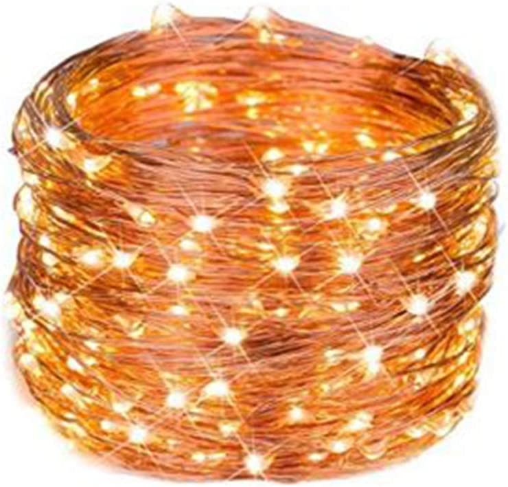 Photo 1 of ProductWorks 35136 Tiny Lites Copper Wire Indoor and Outdoor LED String, 500 Warm White Remote Control Operated Lighting
