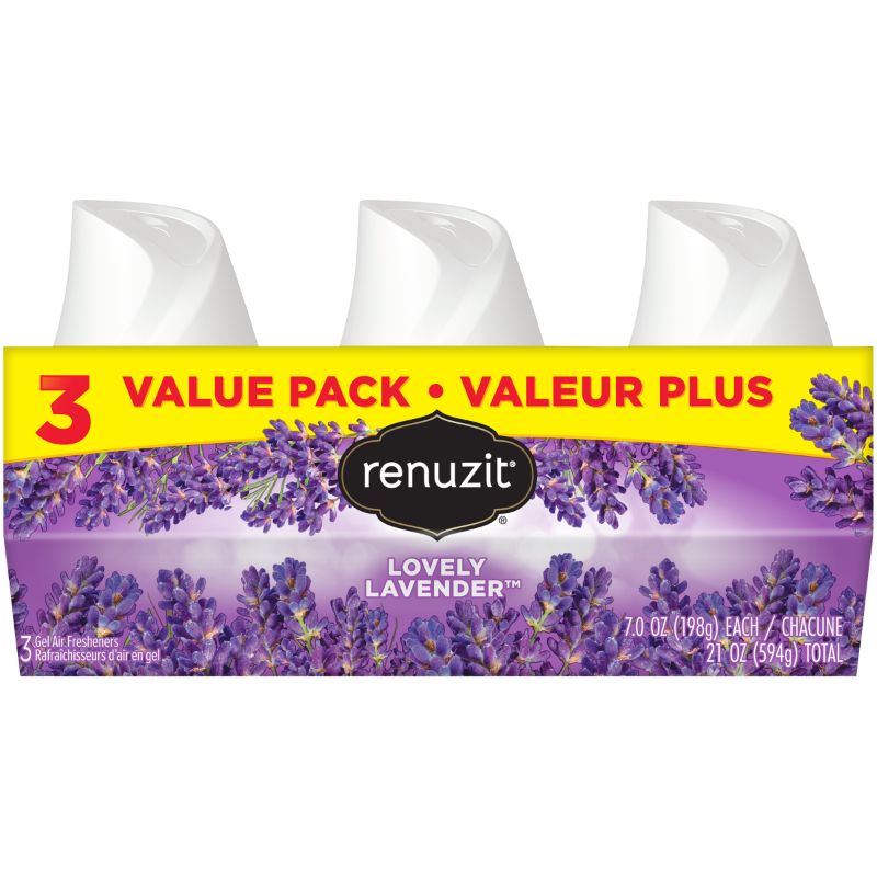 Photo 1 of 2 COUNT Renuzit Gel Air Freshener, Lovely Lavender, 7.0 Ounce, 3 Count