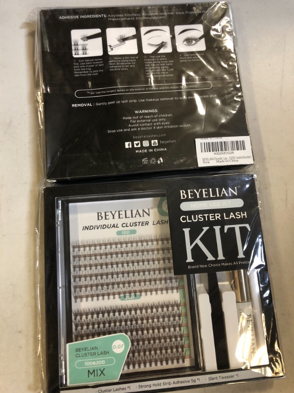 Photo 1 of 2 COUNT Beyelian cluster lash HOME USE kit .07 SIZE 10D & 20D 