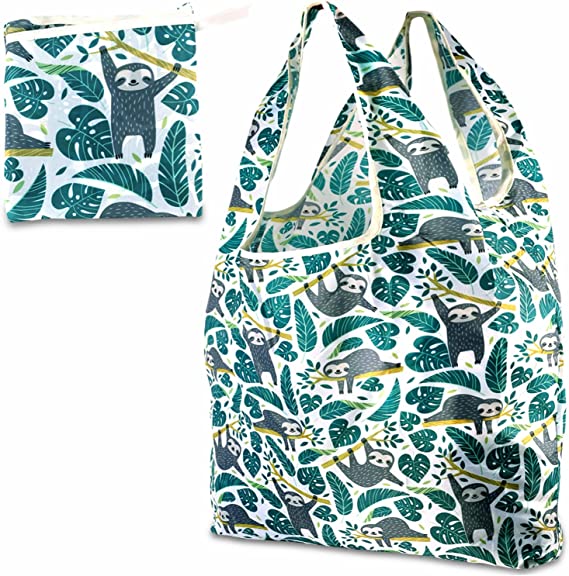 Photo 1 of 2 COUNT DUDETOP Shopping Bags Reusable Grocery Bags Foldable Shopping Bags Large 50LBS Tote Bags