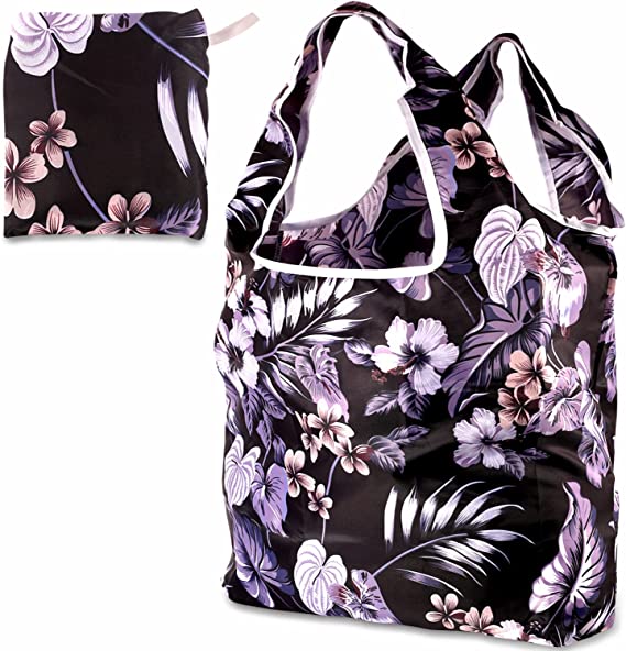 Photo 1 of 2 COUNT DUDETOP Shopping Bags Reusable Grocery Bags Foldable Shopping Bags Large 50LBS Tote Bags