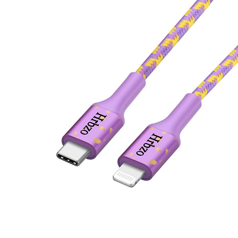 Photo 1 of Hrbzo USB C to Lightning Cable[1-Pack 3FT Dark Purple]MFi Certified Compatible with iPhone 13 13 Pro 12 Pro Max 12 11 X XS XR 8 Plus, AirPods Pro and More

