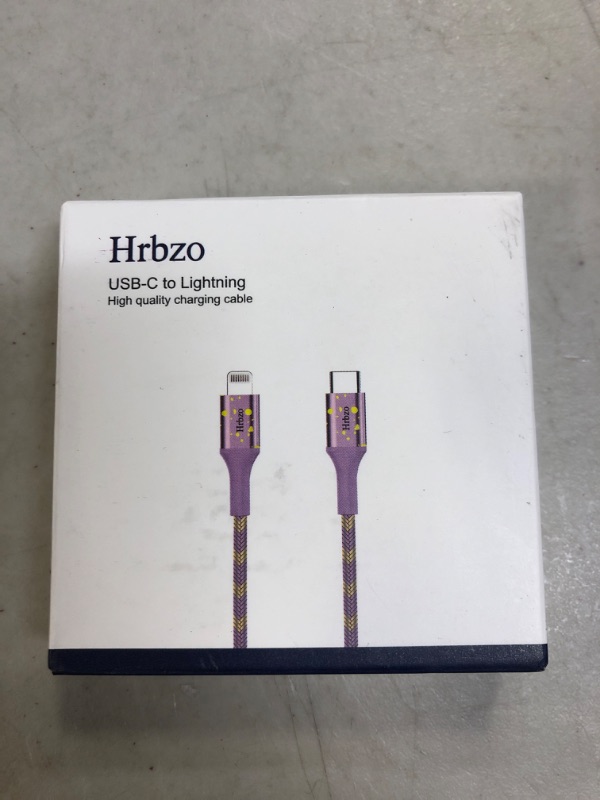 Photo 2 of Hrbzo USB C to Lightning Cable[1-Pack 3FT Dark Purple]MFi Certified Compatible with iPhone 13 13 Pro 12 Pro Max 12 11 X XS XR 8 Plus, AirPods Pro and More

