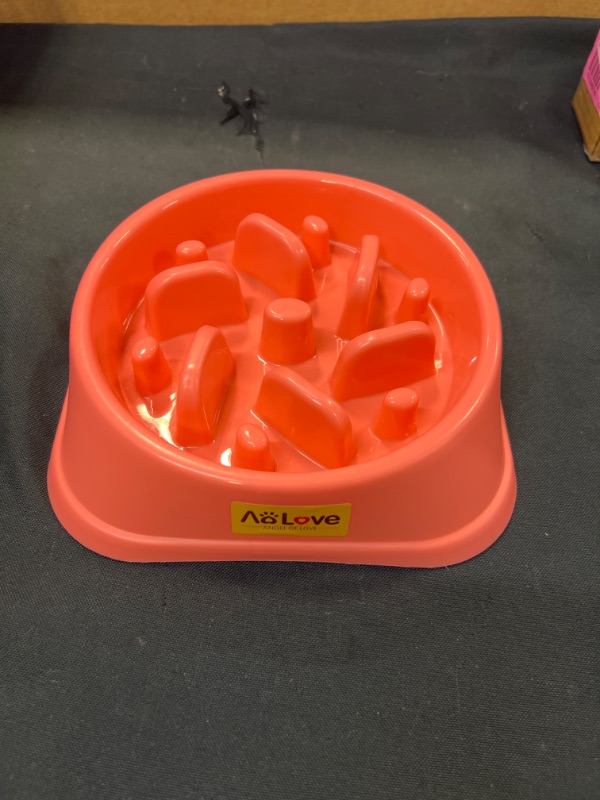 Photo 2 of Aolove Slow Feeder Bowl Healthy Food Fun Anti-Choke Pet Bowls for Dog One Size A-Pink