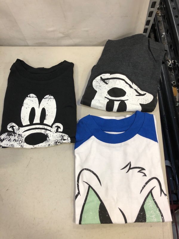 Photo 2 of Disney Mickey Mouse Goofy Donald Duck 3 Pack Short Sleeve Graphic T-Shirt Grey / Black / White 6