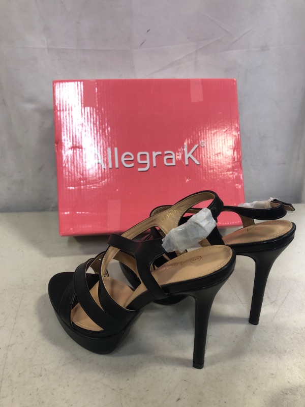 Photo 1 of ALLEGRA K Black Shoes  Crisscross Strap - Black color -- Size 9