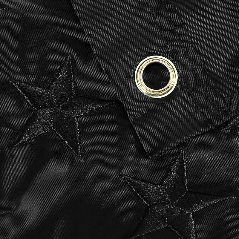 Photo 1 of - Embroidered All Black American Flag 3x5 Ft - All Black US Flag - Blacked Out American Flag -Embroidered Stars Black Flag with Brass Grommets for Dorm Room Indoor Decor, Outdoor
