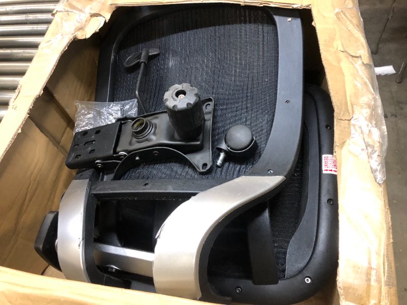 Photo 1 of Ergomax Fully Meshed Ergonomic Height Adjustable Office Chair no Armrests & no Headrest, 42 Inch Max, Black
