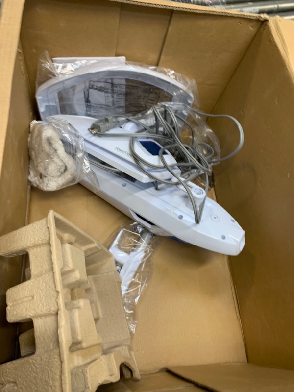 Photo 8 of Bissell Power Fresh Steam Mop with Natural Sanitization, Floor Steamer, Tile Cleaner, and Hard Wood Floor Cleaner with Flip-Down Easy Scrubber, 1940A, Box Packaging Damaged, Moderate Use, Missing Accessories, Did not Turn on, Selling for Parts

