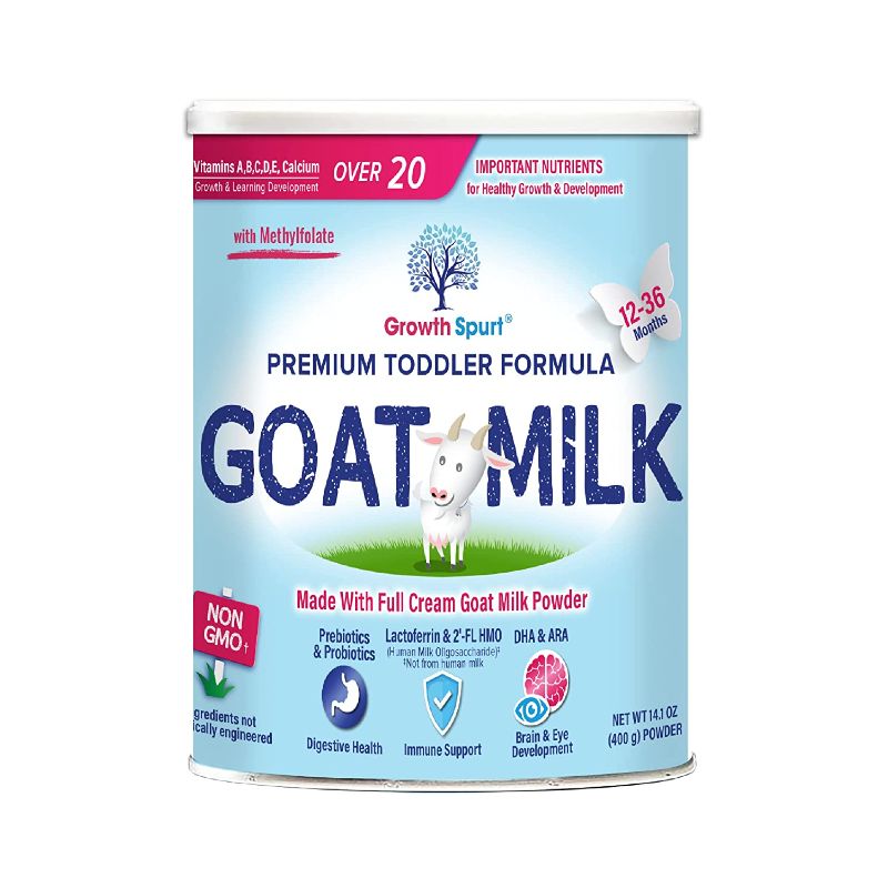 Photo 1 of Goat Milk Toddler Formula – Growth Spurt Powdered Goat's Milk Toddler Formula – Lactoferrin, 2'-FL HMO, Prebiotics, Probiotics, Iron, DHA & ARA, Methylfolate, Immune Support, Non GMO Infant Baby Transition Weaning, Best By 09/Jun/24, Item is Sealed, Item 