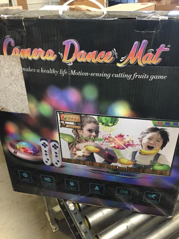 Photo 2 of Dance Mat for Adult and Kids Electronic Musical Dancing Pad Yoga Mat, Double Game Dance Floor Mats with Wireless Handle, HD Camera Game Multi-Function Host, Non-Slip Dance Pad, HDMI Interface for TV Large