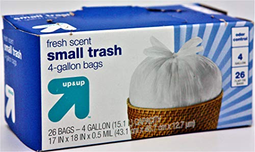 Photo 1 of 3 pack Up & up Small Trash Bags 4 Gallon Fresh Scent 26ct Flap Tie
