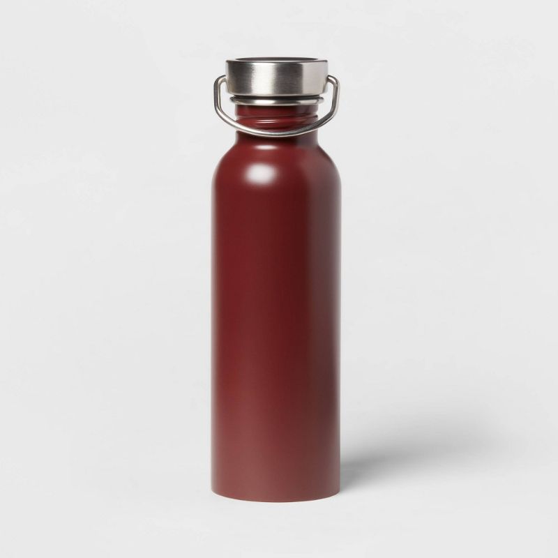 Photo 1 of 24oz Stainless Steel Single Wall Non-Vacuum Chug Water Bottle - Room Essentials™
BURGUNDY