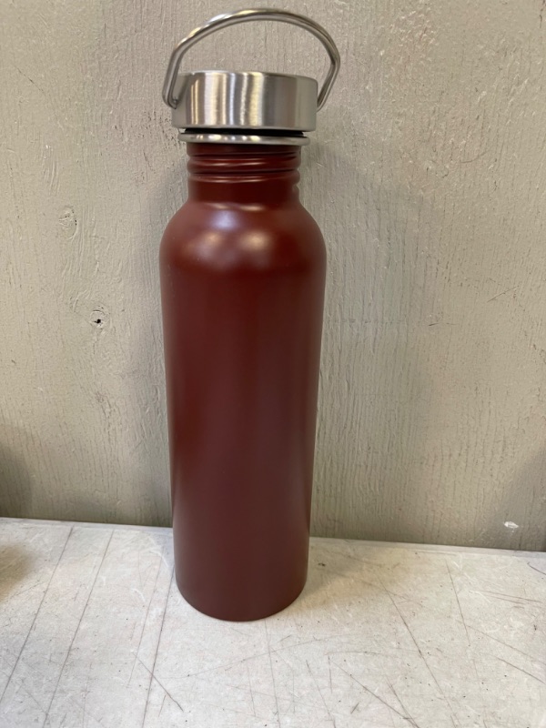 Photo 2 of 24oz Stainless Steel Single Wall Non-Vacuum Chug Water Bottle - Room Essentials™
BURGUNDY