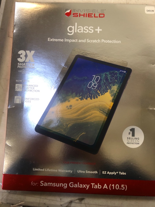 Photo 2 of InvisibleShield-Glass Plus-Samsung-Galaxy Tab A 10.5-Case Friendly Screen-FG
