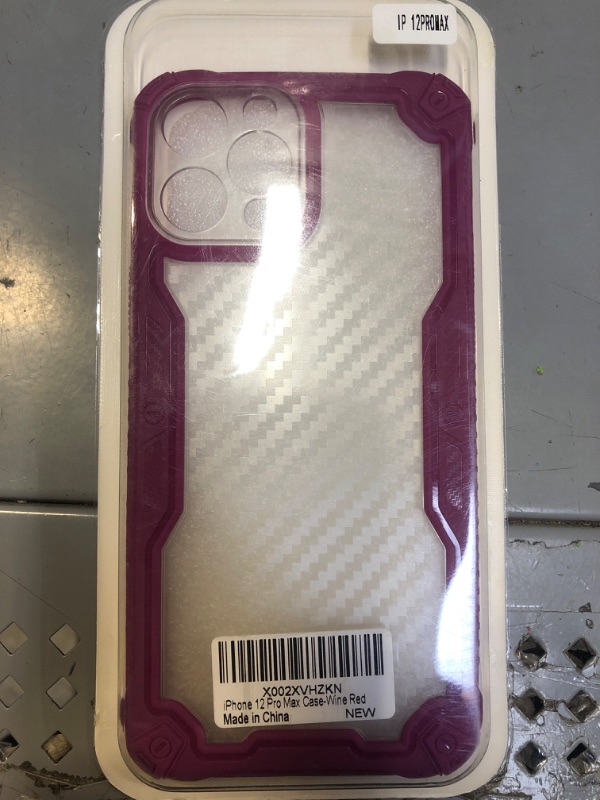 Photo 1 of  iphone 13 pro max case, clear and purple