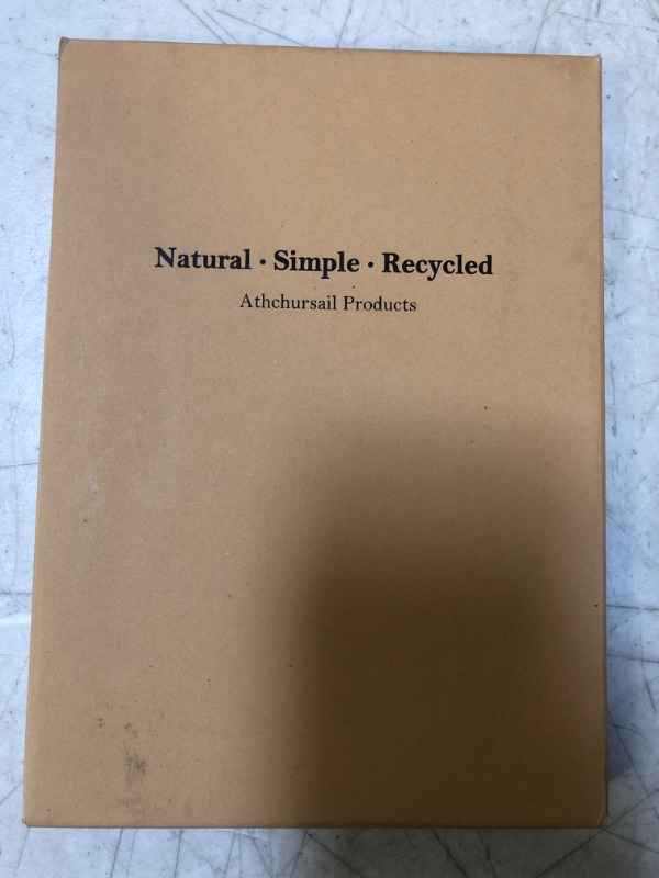 Photo 2 of Athchursail Eco-Friendly Notebooks - Natural Bamboo Board Cover - Premium Light Yellow Plain Paper - Bamboo Pen - Inner Pocket & Elastic Band & Bookmark - A5 (5.75" x 8.25") - Recycled Gift Carton
