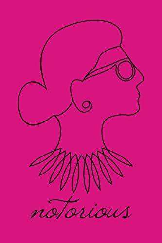 Photo 1 of 2 PACK, Notorious RBG Ruth Bader Ginsburg Notebook, Journal, Diary: Notorious RBG Ruth Bader Ginsburg Notebook, Journal, Diary: 6" x 9" Lined Blank Paper For ... Line Drawing on Magenta Background Cover. Paperback – September 20, 2020
