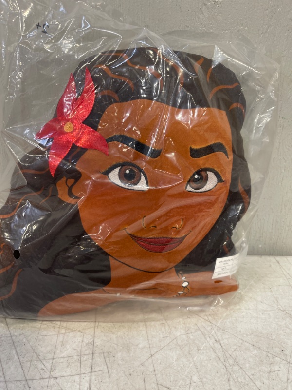 Photo 2 of Disney Princess Character Head 12.5-Inch Plush Moana, Soft Pillow Buddy Toy for Kids, by Just Play
